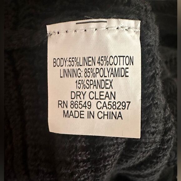 Tommy Bahama Black Mini Dress Size S Sheath Linen - Picture 8 of 10